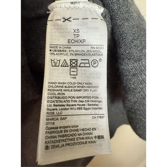 Gap NWT Cardigan Sweater Womens Sz XS long wool blend open front Heather Gray - Picture 3 of 5